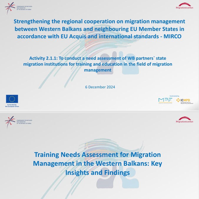 Procena potreba za obukom u oblasti upravljanja migracijama na zapadnom Balkanu: ključni uvidi i nalazi