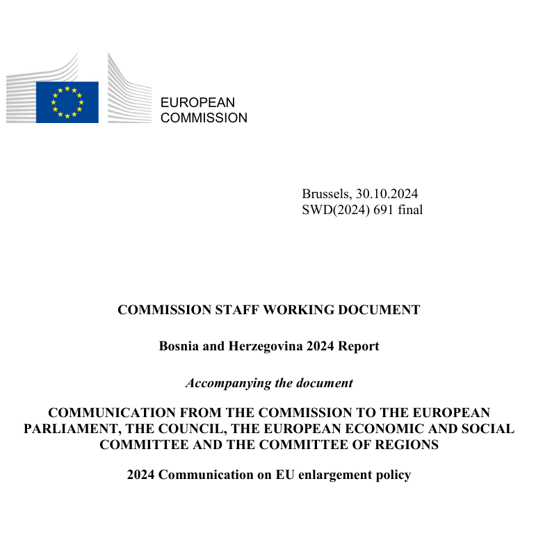 Radni dokument osoblja komisije, Bosna i Hercegovina, izveštaj za 2024. godinu